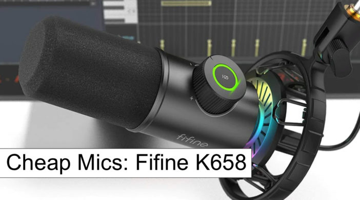 Micrófono Fifine K658 Black RGB 